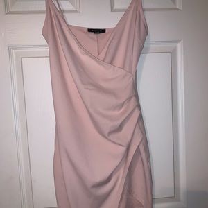 Light Pink Wrap Bodycon Dress